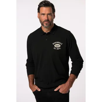 Pánská košile JP1880, Plus size Polokošile, břišní střih JP1880, dlouhé rukávy, piké, XXL - 8XL pro plnoštíhlé nadměrná velikost, 831079100-1456, černý, 7XL, Plus size oblečení, Oblečení pro vysoké muže, Nadměrné velikosti, Oblečení pro plnoštíhlé.