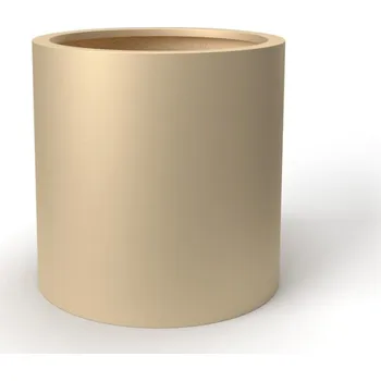 Květináč Květináč CYLINDER XXL, sklolaminát, výška 120 cm, krémová