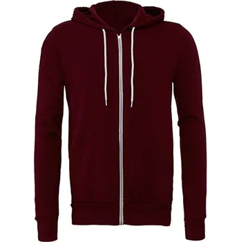 Pánská mikina Canvas CV3739CV3739 Unisex mikina s kapucí na zip CV3739 Maroon S