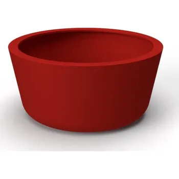 Květináč Květináč BASE M, sklolaminát, výška 35 cm, červená
