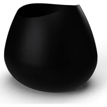 Květináč Květináč DROP XL, sklolaminát, výška 80 cm, černá