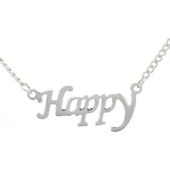 Růženec Woodrow Přívěsek s nápisem Happy - nerez ocel 2667