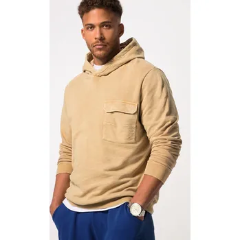 Pánská mikina STHUGE, Plus size STHUGE mikina s kapucí, vintage vzhled, do 8XL pro plnoštíhlé nadměrná velikost, 824893310-1454, zelený, 5XL, Plus size oblečení, Oblečení pro vysoké muže, Nadměrné velikosti, Oblečení pro plnoštíhlé.