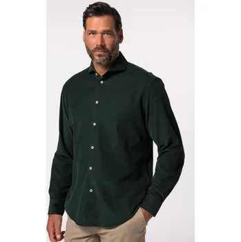 Pánská košile JP1880, Plus size Manšestrová košile JP1880, žraločí límeček, Modern střih, do 7XL pro plnoštíhlé nadměrná velikost, 829417450-1455, tyrkysový, 6XL, Plus size oblečení, Oblečení pro vysoké muže, Nadměrné velikosti, Oblečení pro plnoštíhlé.