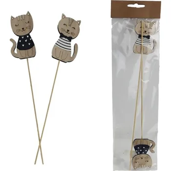 Velikonoční dekorace Zápich kočka, 2 ks D6950 - 37 cm