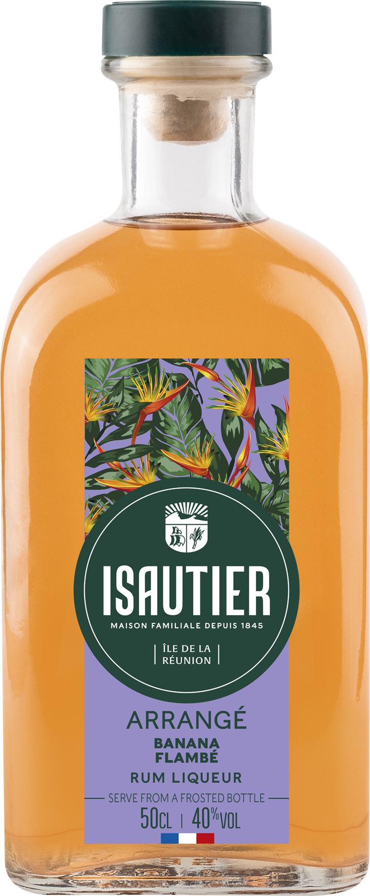 Isautier Arrangé Banane Flambée 40% 0,5 l (holá láhev)