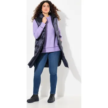 Pánská vesta Ulla Popken, Plus size HYPRAR funkční prošívaná vesta, kapuce, stojáček, recyklovaný materiál pro plnoštíhlé nadměrná velikost, 833756129-1130, modrý, 50/52, Nadměrné velikosti, Plus size oblečení, Oblečení pro boubelky, Oblečení pro baculky, Oblečení pro