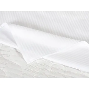 Prostěradlo Dreamy Linens Prostěradlo damaškové, bílé proužky 4 mm Dreamy Linens