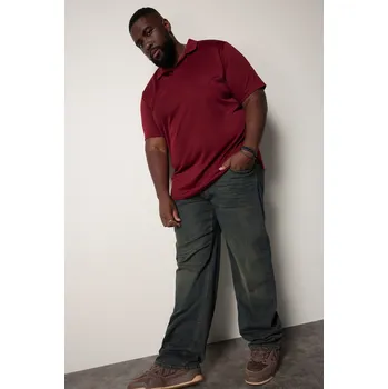 Pánská košile STHUGE, Plus size STHUGE polokošile, krátký rukáv, proužky, piké, do 8 XL pro plnoštíhlé nadměrná velikost, 832155545-1454, červený, 5XL, Plus size oblečení, Oblečení pro vysoké muže, Nadměrné velikosti, Oblečení pro plnoštíhlé.