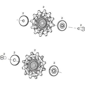 Sada komponentů pro jízdní kolo SRAM Kladky pro přehazovačku FORCE ETAP AXS, ocelová ložiska, 12 rychlostní