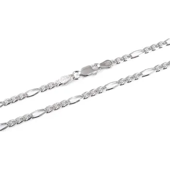 Řetízek Pánský stříbrný řetízek figaro 3+1 55cm 59192F