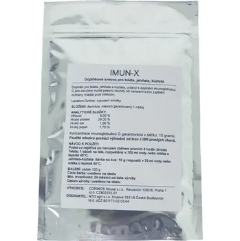 Krmivo pro hospodářské zvíře Imun-x 100 g sušené kolostrum, mlezivo pro telata, kůzlata, jehňata