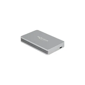 Delock - Kryt úložiště - M.2 - M.2 NVMe Card - Thunderbolt 3, Thunderbolt 4, USB4 - stříbrná (42018)