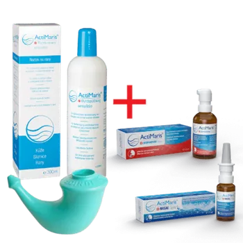 Dezinfekce ActiMaris sada na záněty a rány nosu a hrdla malá konvička