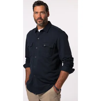 Pánská košile JP1880, Plus size Tepláková košile JP1880, Kent límeček, Modern střih, do 8XL pro plnoštíhlé nadměrná velikost, 832150130-1907, modrý, 8XL, Plus size oblečení, Oblečení pro vysoké muže, Nadměrné velikosti, Oblečení pro plnoštíhlé.