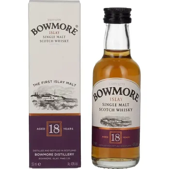 Whisky Bowmore Islay Single Malt Scotch Whisky 18y 43% 0,05 l (tuba)
