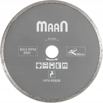 Řezný kotouč Diamantový kotouč plný Maan 1500 180 x 22,2 mm