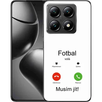 Pouzdro na mobilní telefon Gelový kryt mmCase na Xiaomi 14T - fotbal volá bílé pozadí