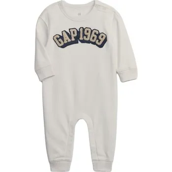 Dětská móda Dětský overal GAP 1969 18-24M Bílá, Tmavě modrá, Béžová