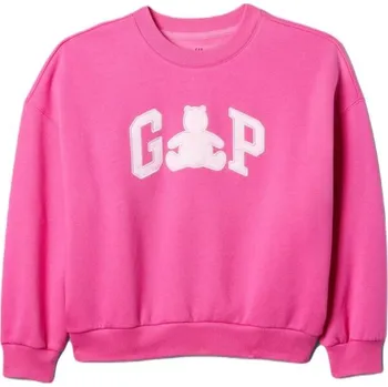 Dívčí oblečení Dívčí mikina GAP LOGO CREW XS Růžová, Bílá