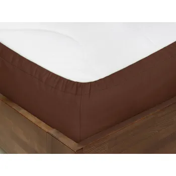 Prostěradlo Dreamy Linens Prostěradlo bavlněné, tmavě hnědé Dreamy Linens