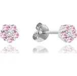 Stříbrné náušnice pecičky kytičky JMAD0037PE01