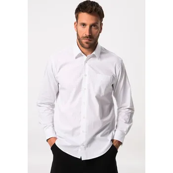 Pánská košile JP1880, Plus size Košile, dlouhé rukávy, Kent límeček, Modern střih, do 8XL, prodloužená pro plnoštíhlé nadměrná velikost, 823925200-1459, bílý, XL, Plus size oblečení, Oblečení pro vysoké muže, Nadměrné velikosti, Oblečení pro plnoštíhlé.