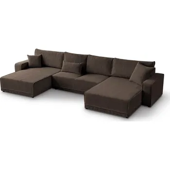 Sedací souprava PIREUS U -sedací souprava - látka HNĚDÁ-POSO 06 - kolekce "MRS"(PRIMO U= 3 BALÍKY)(K250)NOVINKA