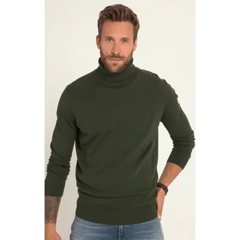 Dámský svetr JP1880, Plus size Svetr s rolákem, jemný úplet pro plnoštíhlé nadměrná velikost, 820776123-1456, zelený, 7XL, Plus size oblečení, Oblečení pro vysoké muže, Nadměrné velikosti, Oblečení pro plnoštíhlé.