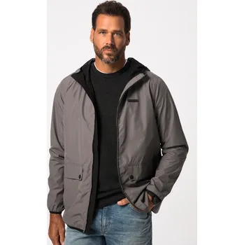 Pánská softshellová bunda JP1880, Plus size Funkční bunda JP1880, pláštěna, vodoodpudivá, kapuce, zip, do 8XL pro plnoštíhlé nadměrná velikost, 826430100-1452, šedý, 3XL, Plus size oblečení, Oblečení pro vysoké muže, Nadměrné velikosti, Oblečení pro plnoštíhlé.
