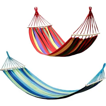 Houpací síť Houpací bavlněná síť 270x80cm, pro jednu osobu, nosnost 130kg, Modro-zelená