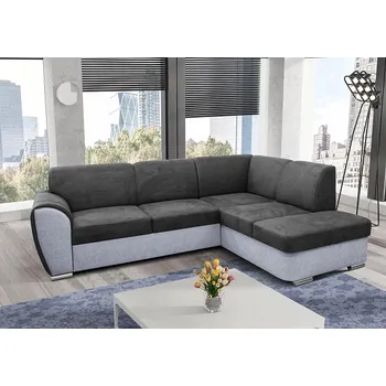 Sedací souprava DORIAN (DORIS) - PRAVÁ sedací souprava - TMAVĚ ŠEDÁ/SVĚTLE ŠEDÁ Primo 96/Primo 88 (FI) - kolekce "F" (K250)