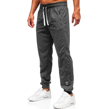 Pánské kalhoty Grafitové pánské teplákové jogger kalhoty Bolf JX6355 - 2XL