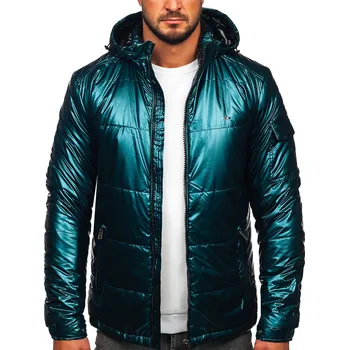 Zelená pánská sportovní přechodová prošívaná bunda Bolf 2137 - 3XL