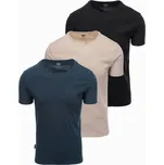 Pánská košile OMBRE OM-TSBS-0232 BLACK/GRAY/SAND S