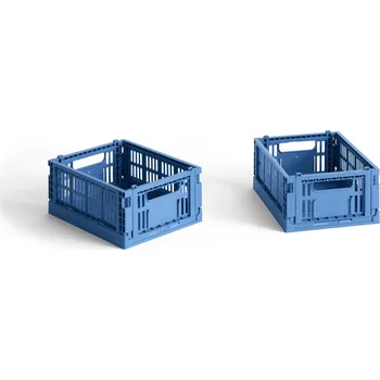 Úložný box HAY DESIGN Úložné boxy Colour Crate X Small "Electric Blue" - 2 kusy HAY