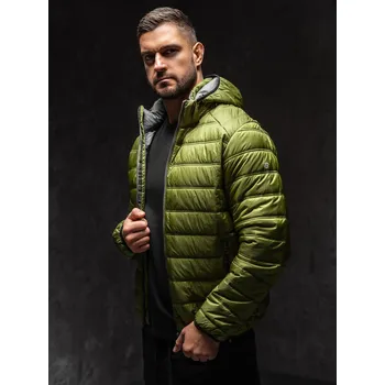 Zelená pánská prošívaná přechodová sportovní bunda Bolf BK111A1 - 2XL