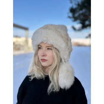 Čepice Máslová teplá beranice s bambulí IDA, VELIKOST UNI