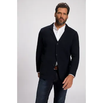 JP1880, Plus size Úpletové sako FLEXNAMIC®, Milano úplet, klopový límec, do 8 XL pro plnoštíhlé nadměrná velikost, 782666730-1452, modrý, 3XL, Plus size oblečení, Oblečení pro vysoké muže, Nadměrné velikosti, Oblečení pro plnoštíhlé.
