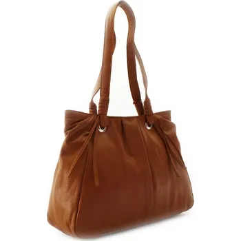 Kabelka Arwel Hnědá dámská kožená zipová kabelka 212-2068-40