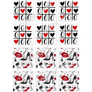 Jedlá dekorace na dort Fondánový list A4 motiv "Plaketa čtverec" 6x6 cm