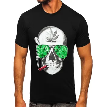 Pánská móda Černé pánské tričko s potiskem Bolf Y70019 - L