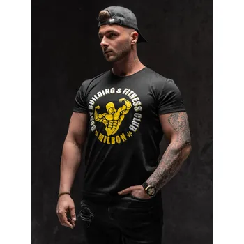 Pánské tričko Černé pánské tričko s potiskem Bolf Y70015 - XL