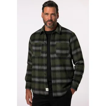 Pánská košile JP-Aware, Plus size Svrchní košile JP AWARE, kostkovaný flanel, recyklované materiály, do 7XL pro plnoštíhlé nadměrná velikost, 830967640-1454, hnědý, 5XL, Plus size oblečení, Oblečení pro vysoké muže, Nadměrné velikosti, Oblečení pro plnoštíhlé.