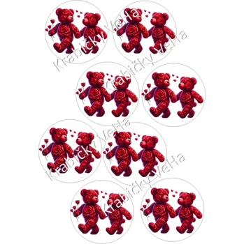 Jedlá dekorace na dort Fondánový list A4 motiv "Kolečko " na vykrajovátko 7 cm