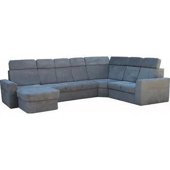 Sedací souprava PABLO U - OTsUP+3R+ROH+2sUP -Levá sedací souprava, látka Diosa 93 tmavě šedá /polštářky 93(FE) kolekce - "E" (K250)