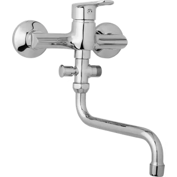 Vodovodní baterie JB Sanitary Nástěnná umyvadlová a sprchová baterie FINERY, rozteč 150 mm, bez příslušenství, trubkové ramínko 300 mm F10 36 50