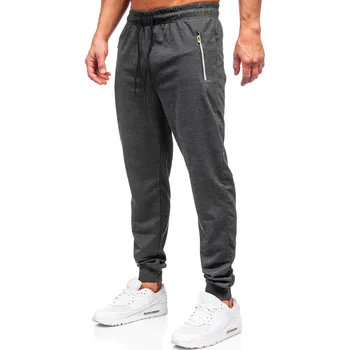 Pánské kalhoty Grafitové pánské teplákové jogger kalhoty Bolf JX6108 - XL