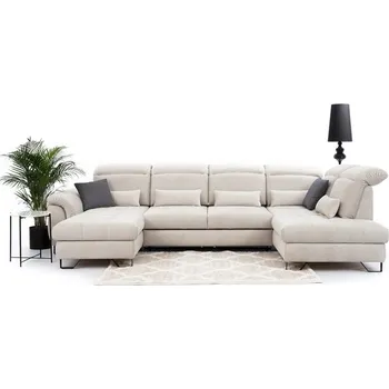 Sedací souprava GENEZA OSBL+2F+OSP - (GIOVANI U) sedací souprava , látka BÍLÁ KÁVA MISTERIO 07 kolekce (ST) - "STA" (K250-Z) NOVINKA