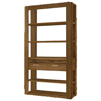 Knihovna VANCOUVER 18 - regál otevřený - dub rustikal (smontovaný nábytek) (VELVET 18) (SZ) (K150-Z)